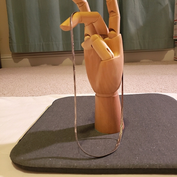 Silver Heringbone Chain 18" - Picture 2 of 7